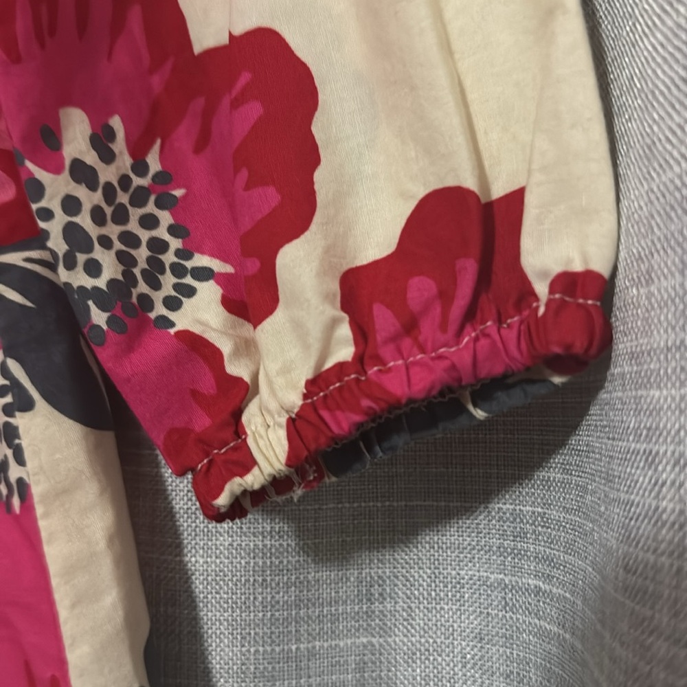 EUC Oshkosh B’Gosh Dress-6-Long Sleeve-Cotton-3 Button Back Closure-Pink/Beige - Picture 2 of 10
